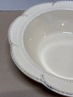 Destinos Cream Colored Serving Bowl with Scalloped Edges