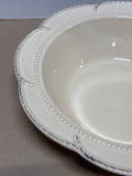 Destinos Cream Colored Serving Bowl with Scalloped Edges