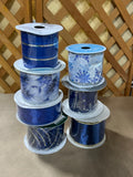 D- Blue Tone Ribbon Lot, 7 rolls