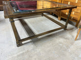 Square Brass/Glass Coffee Table