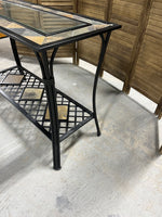 Metal/Glass/Tile Console Table