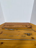 Brown & Sharpe No. 845 Machinist Trammel Set With Original Wooden Case