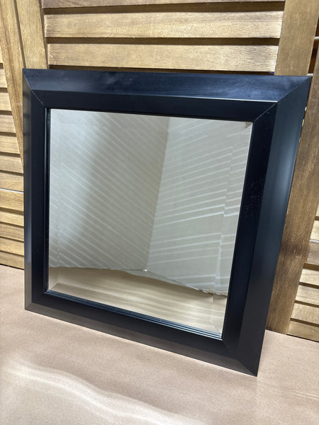 Black Square Beveled Mirror