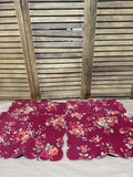 Floral Quilt Style Placemats - Set Of 4