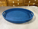 Blue Oval Tray