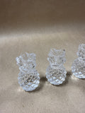 Williams Sonoma Glass Pineapple Candle Taper Holder - Set Of 4