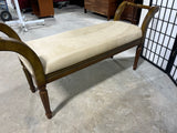 Wooden Sleigh Style Bench