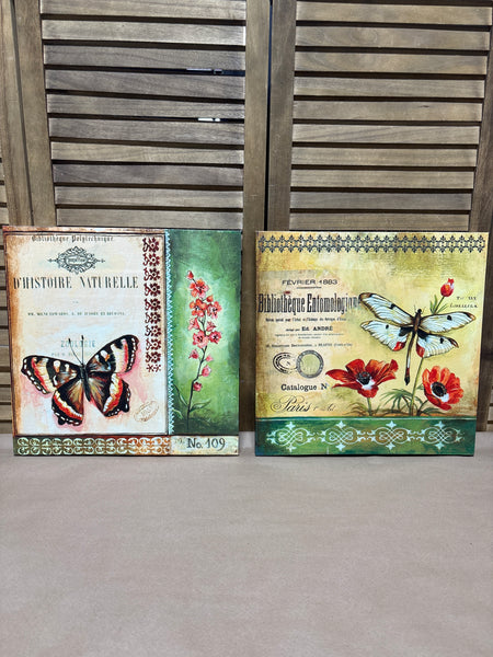 Pair of Botanical Canvas Prints