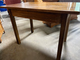 Oak Library Table with Drawer