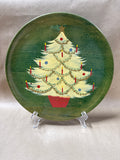 Handpainted Round Christmas Tray