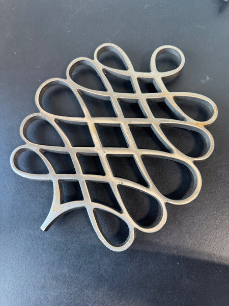 (A) Dansk Jens Quistgaard Floral Motif Metal Trivet