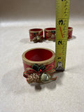 Set Of 4 Holiday Lenox Napkin Rings With Case - 3 Sets Available // PRICED INDIVIDUALLY