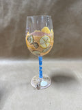 Textured Seaside Lolita Wine Glass With Case