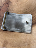 Vintage German Silver Belt Buckle with Butterfly