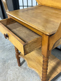 Antique Spool Turned Wooden Wash Stand