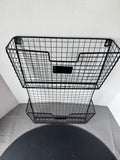 Black Metal Wire 2-Tier Hanging Organizer