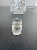 (A) Tiffany & Co Crystal Decanter with Sterling Silver Lid & Glass Stopper