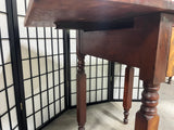 Antique Drop Leaf Accent Table with Drawer