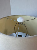 Pair of White Stacked Sea Urchin Table Lamps (WORKS)