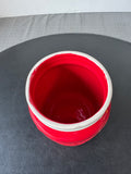 World Market Red Ceramic Mason Jar Utensils Crock