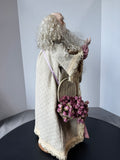 Signed Kaye Moore Vintage Father Christmas with Porcelain Hands & Face
