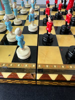 Vintage Chess Set with Kitschy Cute Chess Pieces AS IS (READ DESCRIPTION CAREFULLY)