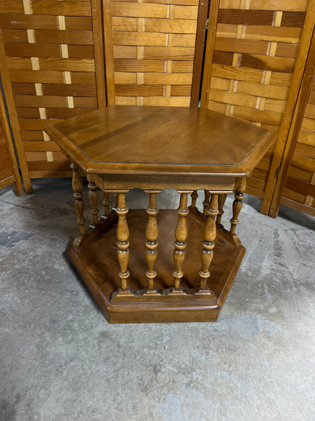 Ethan Allen Hexagon Side Table