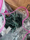 Box of White Christmas Lights with Green Cords (WORKS)