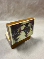 (C) Wood Music Box Hummel Switzerland WORKS READ DESCRIPTION