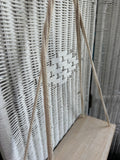 Bohemian Style Macrame Wooden Hanging Shelf & Plant Stand