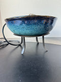 Pier 1 Imports Pottery Rock Fountain on Wrought Iron Stand