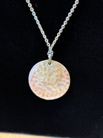 Banana Republic Necklace with Hammered Disc Pendants (Silver)