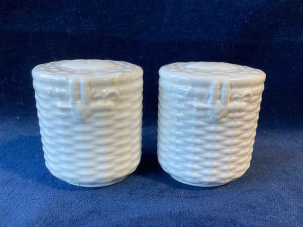 Wedgewood Nantucket Basket Bone China Salt & Pepper (2 AVAILABLE, PRICED INDIVIDUALLY AT $95)