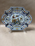 Royal Delft De Porcelyne Fles Plaque Hand Painted - Birds & Floral