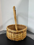 Hand Made Philippines Hand Basket with Ceramic Delft Handle