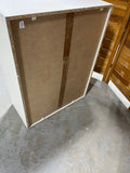 White Particle Board Cube/Shoe Cubby Shelf, card board backing