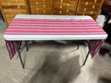 Red/Blue Striped Table Runner, 77"x16"