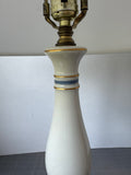 Blue & White Ceramic Candlestick Table Lamp (WORKS)