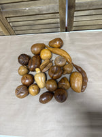 (C) Lot Of Mid Century Wooden Fruit — 21 Pieces