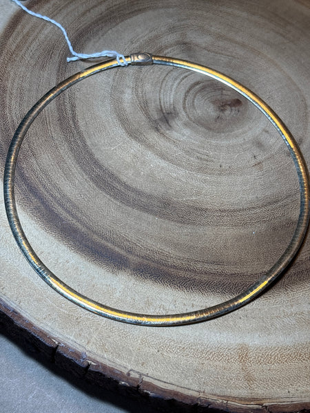 Sterling & 14K Gold Reversible Choker