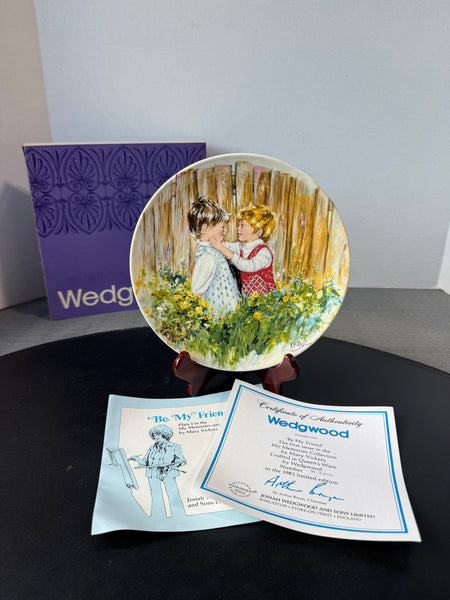 (B) Wedgwood Be My Friend by Mary Vickers Collectible Plate in Box (2 AVAILABLE—PRICED INDIVIDUALLY AT $18 EACH)