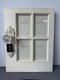 Creative Co-Op Shabby Chic Cream Door Wall Hanging with 4x6 Photo Panes