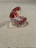 Mini Glass Scallop Shell With Pearl