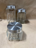 3 Piece Glass Canister Set
