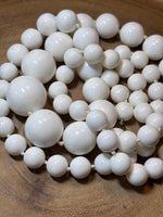 White Plastic Beaded Necklace