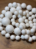 White Plastic Beaded Necklace