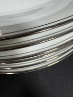 39-Piece RC Royal Ceramics Japan Silver Rimmed White China Set