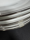 39-Piece RC Royal Ceramics Japan Silver Rimmed White China Set