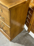 Two Drawer Oak Tone File Cabinet