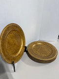 7 Heavy Gold Pier 1 Chargers With Dotted Rim // 2 Sets Available // PRICED INDIVIDUALLY